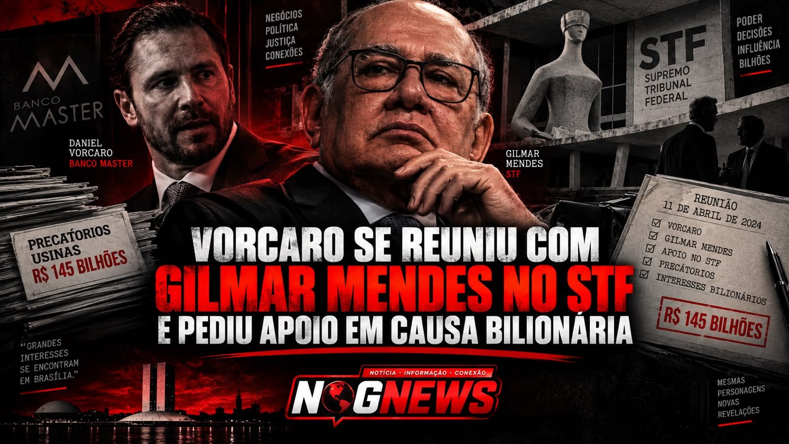 VORCARO SE REUNIU COM GILMAR MENDES NO STF E PEDIU APOIO EM CAUSA BILIONÁRIA