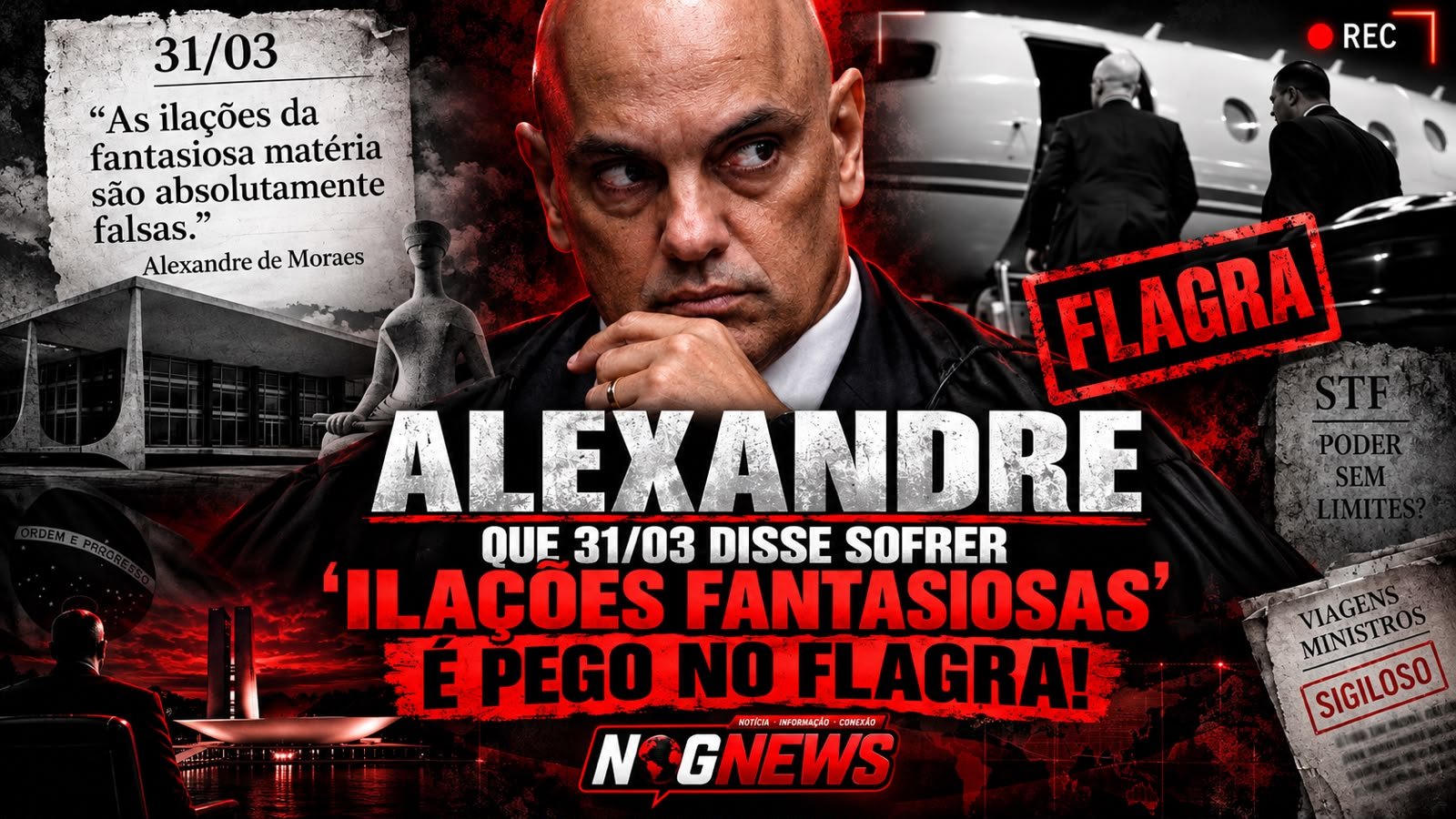 ALEXANDRE DE MORAES QUE 31/03 DISSE SOFRER “ILAÇÕES FANTASIOSAS” É PEGO NO FLAGRA!