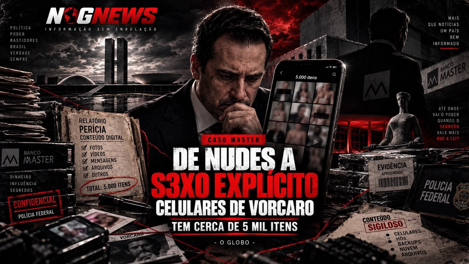 CELULARES DE VORCARO GUARDAM 5 MIL ARQUIVOS DE NUDEZ E SEXO EXPLÍCITO, E O MATERIAL ESTÁ NAS MÃOS DE MINISTROS DO STF