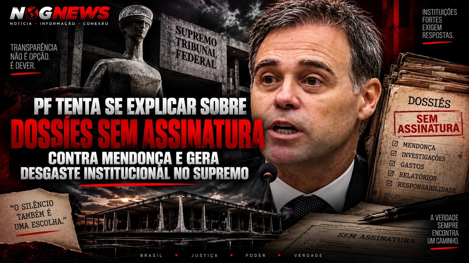 PF ENTREGA DOSSIÊ SEM DATA E SEM ASSINATURA CONTRA MENDONÇA E AVISA 24 VEZES QUE NÃO CONFIA NELE