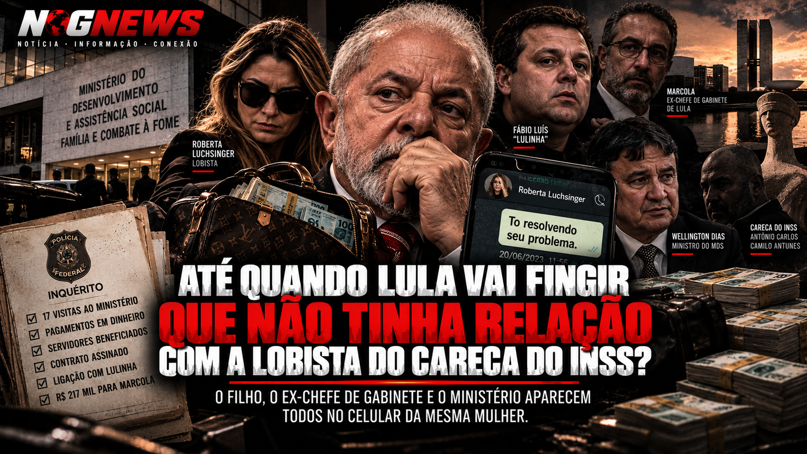 ATÉ QUANDO LULA VAI FINGIR QUE NÃO TINHA RELAÇÃO COM A LOBISTA DO CARECA DO INSS?
