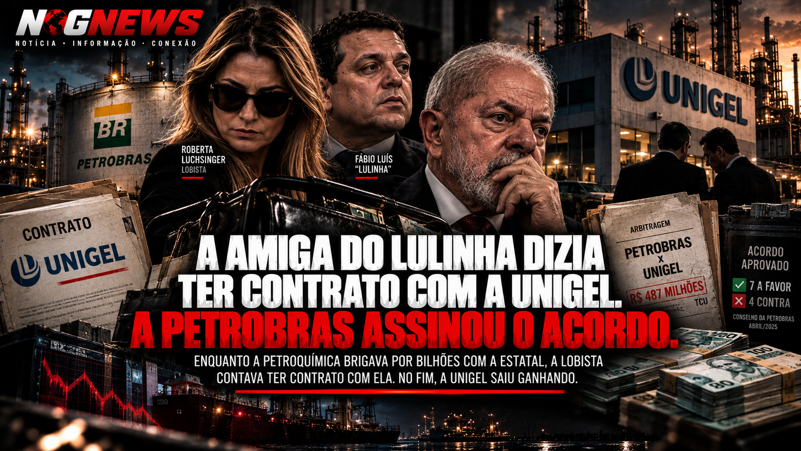 A AMIGA DO LULINHA DIZIA TER CONTRATO COM A UNIGEL. A PETROBRAS ASSINOU O ACORDO.