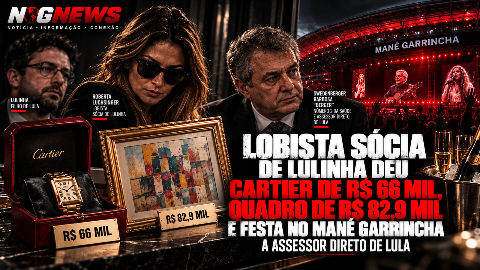 LOBISTA SÓCIA DE LULINHA DEU CARTIER DE R$ 66 MIL, QUADRO DE R$ 82,9 MIL E FESTA NO MANÉ GARRINCHA A ASSESSOR DIRETO DE LULA