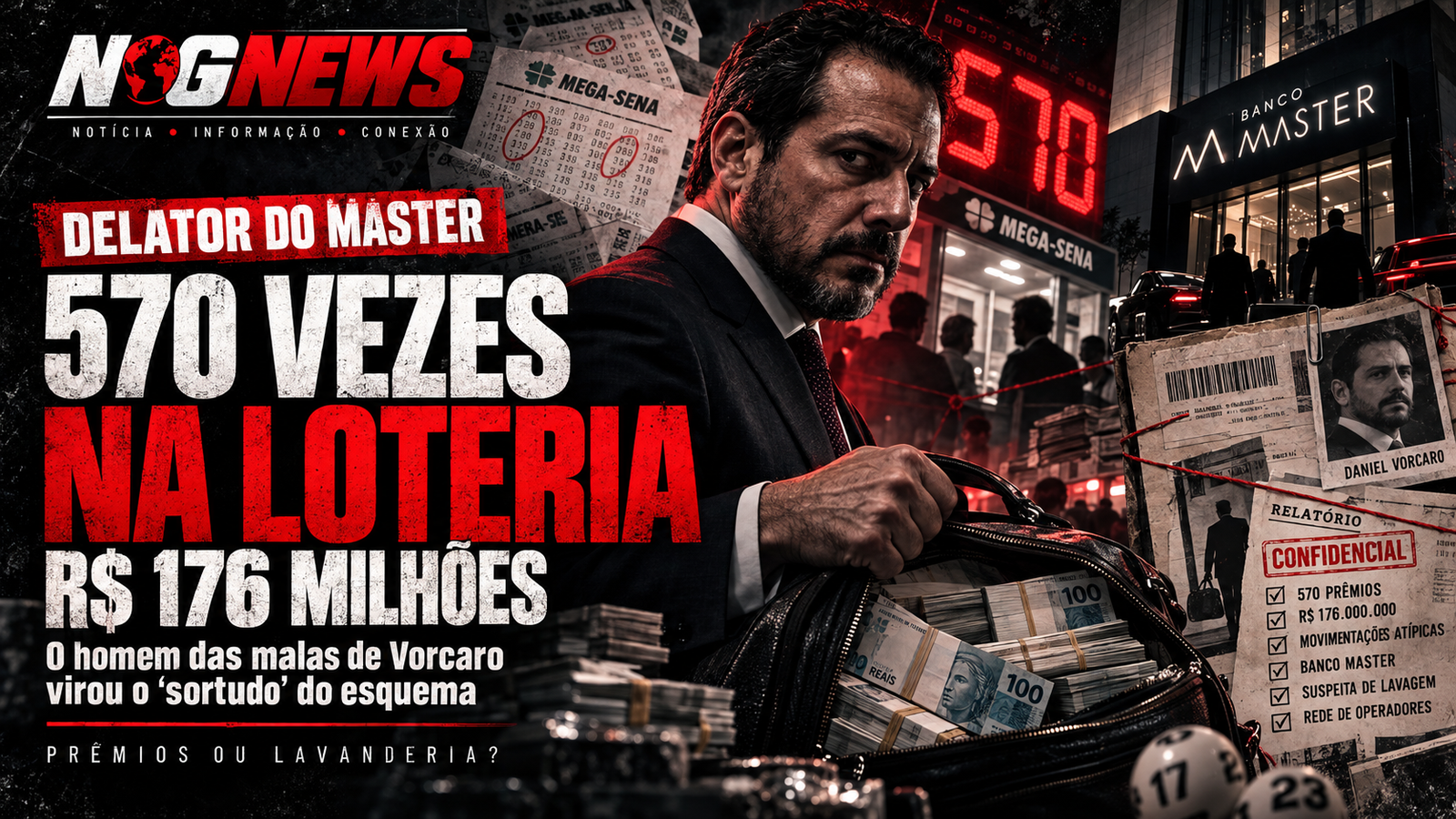 DELATOR QUE CARREGAVA AS MALAS DE VORCARO GANHOU 570 VEZES NA LOTERIA E "LEVOU" R$ 176 MILHÕES