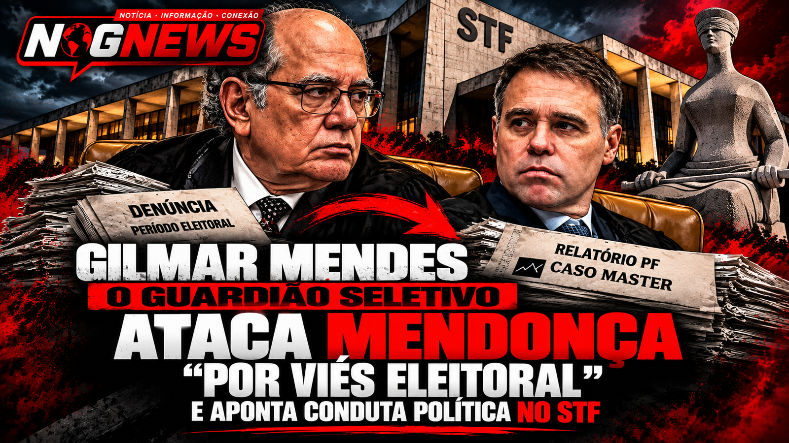 GILMAR DIVULGA A 6 DIAS DA URNA DOCUMENTO EM QUE ACUSA MENDONÇA DE AGIR PELO CALENDÁRIO ELEITORAL
