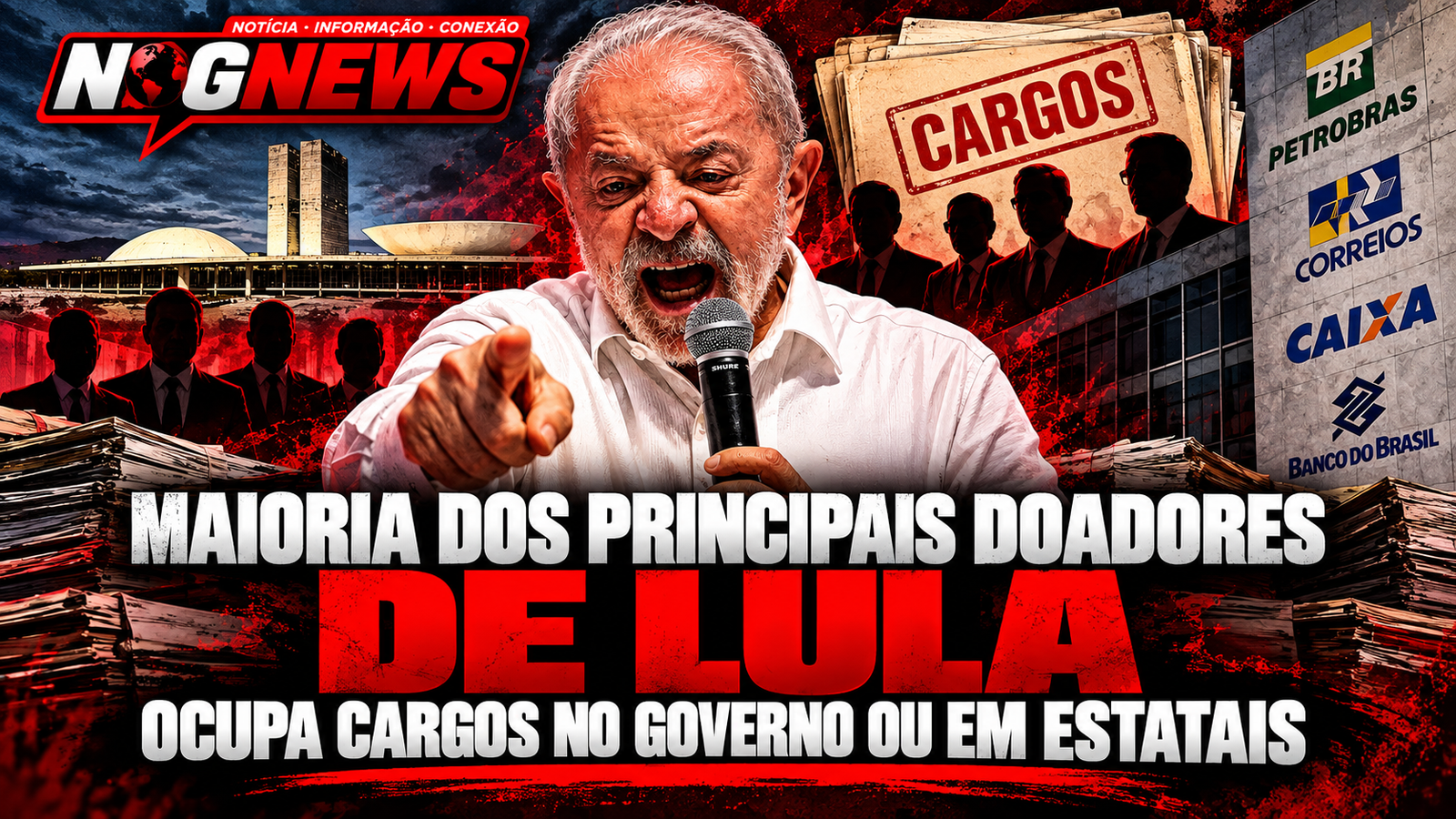 57 DOS 76 MAIORES DOADORES INDIVIDUAIS DE LULA TÊM CARGO NO GOVERNO OU EM ESTATAIS, INCLUINDO 5 MINISTROS