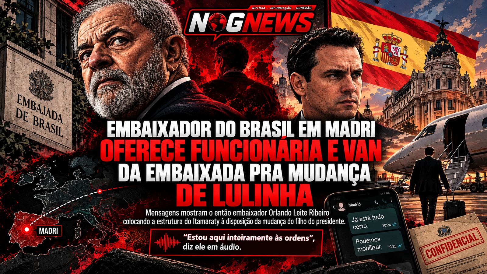 EMBAIXADOR DO BRASIL EM MADRI OFERECE FUNCIONÁRIA E VAN DA EMBAIXADA PRA MUDANÇA DE LULINHA