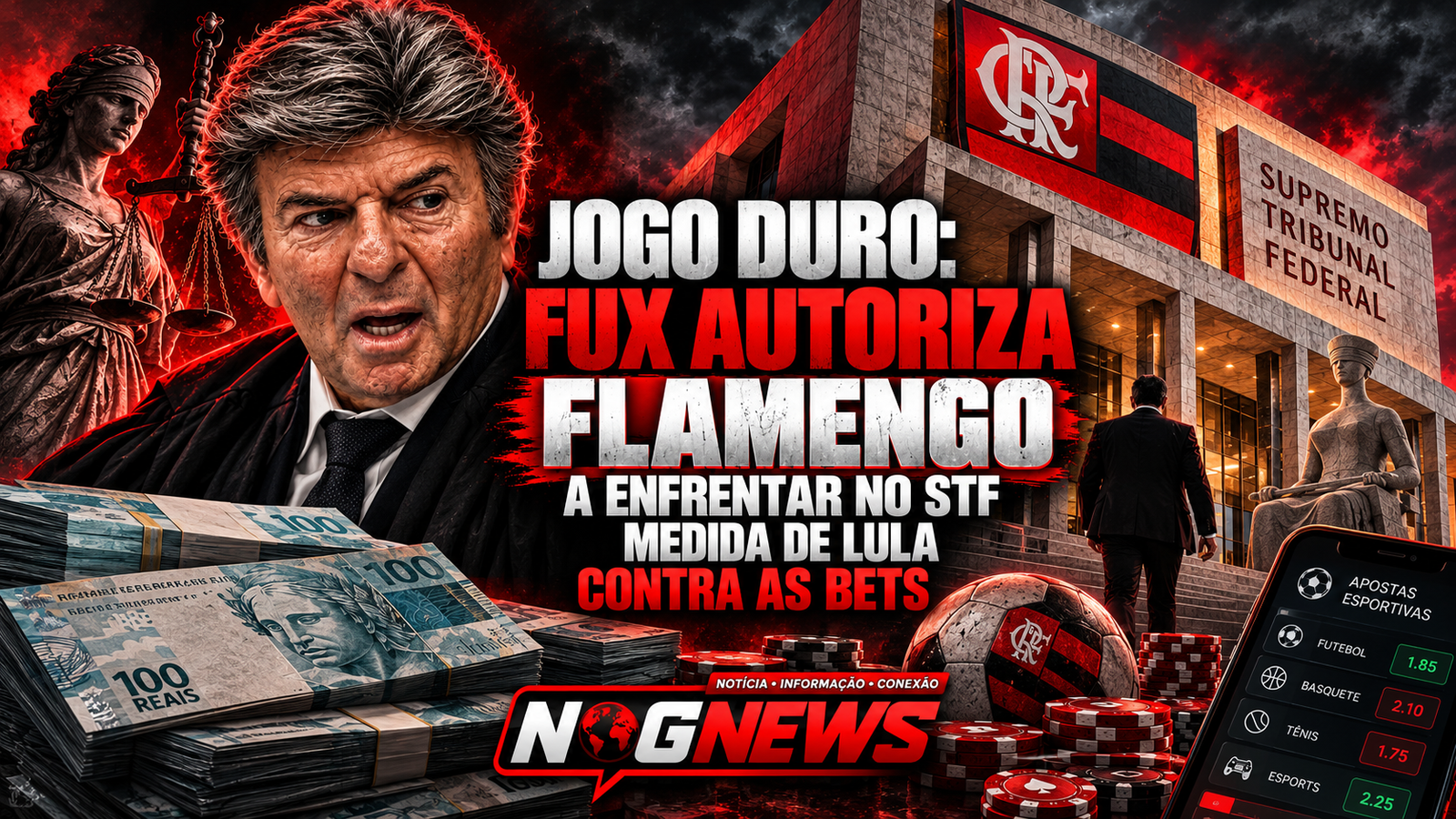 FUX AUTORIZA O FLAMENGO A ENFRENTAR NO STF A MEDIDA PROVISÓRIA DE LULA QUE PROIBIU AS BETS
