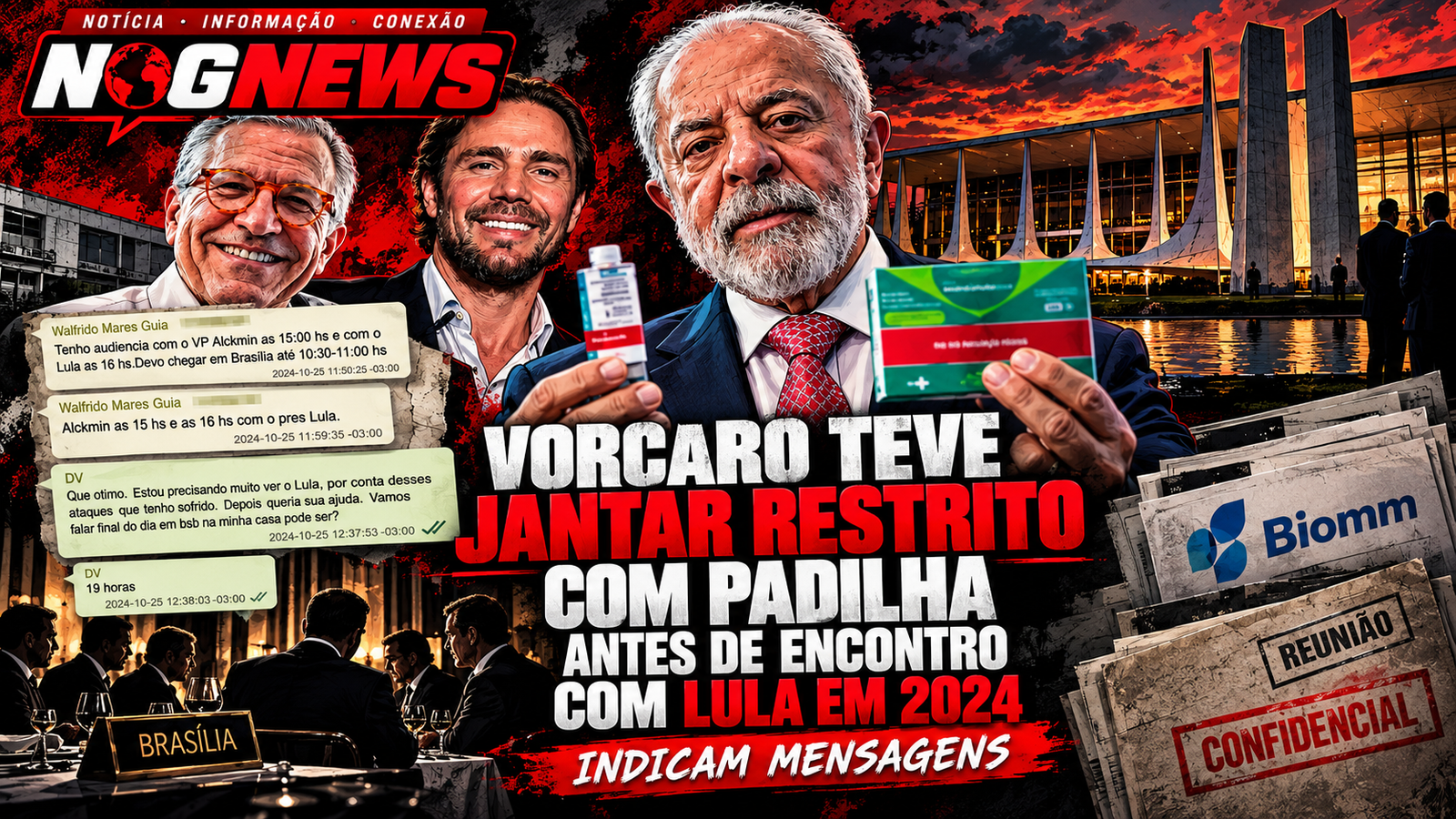 VORCARO TEVE JANTAR RESTRITO COM PADILHA, FORA DA AGENDA, 42 DIAS ANTES DE ENTRAR NO PLANALTO, INDICAM MENSAGENS