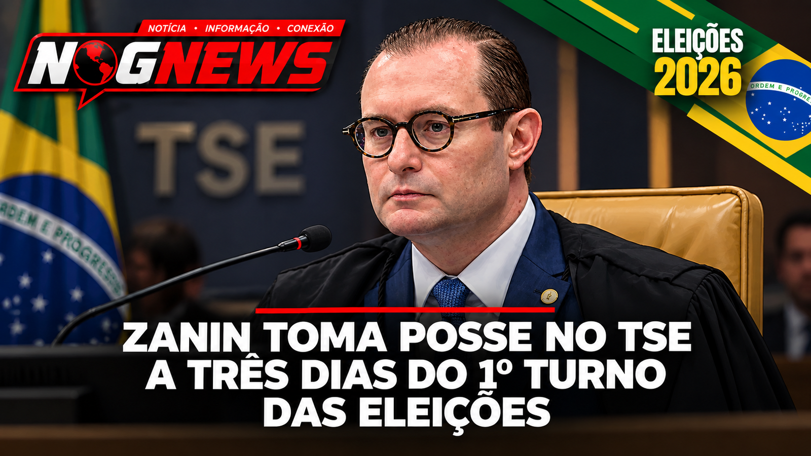 ZANIN TOMA POSSE NO TSE A TRÊS DIAS DO 1º TURNO DAS ELEIÇÕES