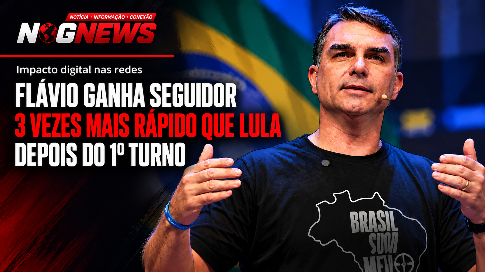 FLÁVIO GANHA SEGUIDOR 3 VEZES MAIS RÁPIDO QUE LULA DEPOIS DO 1º TURNO